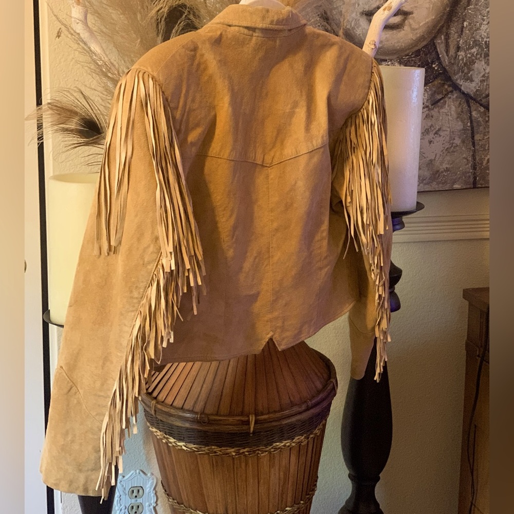 Pioneer Women Leather Fringe Jacket